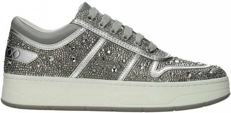 Jimmy Choo Sneakers With Crystal Embellishment Grijs Dames - Schoenen.nl