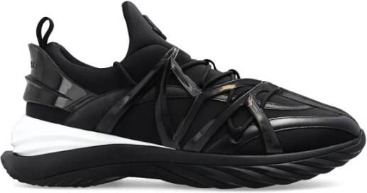 Jimmy Choo Cosmos Sneakers met Leren Detail Black Heren