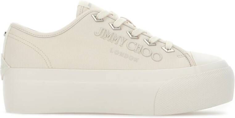 Jimmy Choo Stijlvolle Sneakers voor Trendy Outfits Beige Dames