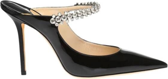 Jimmy Choo Zwarte Pumps met Kristallen Puntige Neus Black Dames