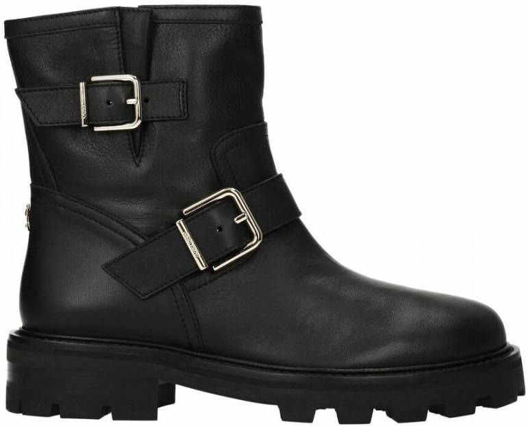 Jimmy Choo Boots & laarzen Biker Boots Leather in zwart
