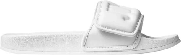 Jimmy Choo Fitz Slides met Lycra Logo Band White - Foto 4