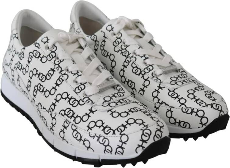 Jimmy Choo Witte Leren Sneakers Slip-on Stijl