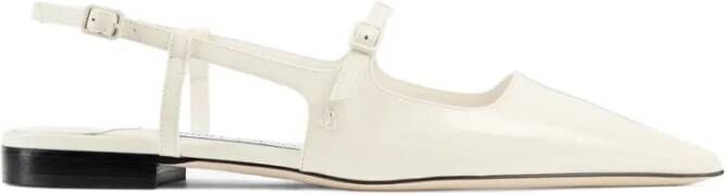 Jimmy Choo Witte platte schoenen van lakleer