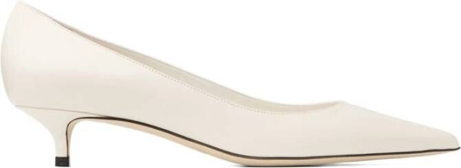Jimmy Choo Witte Slip-On Kitten Heel Schoenen
