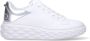 Jimmy Choo Witte Leren Flatform Sneakers met Zilveren Gelamineerd Detail White Dames - Thumbnail 1