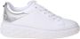 Jimmy Choo Witte Zilveren Leren Sneakers White Dames - Thumbnail 1