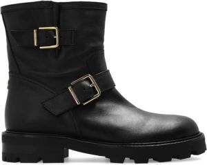 Jimmy Choo Boots & laarzen Biker Boots Leather in zwart