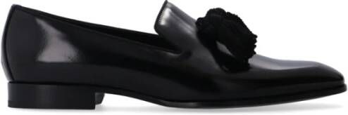 Jimmy Choo Foxley leren loafers met kwastje Zwart