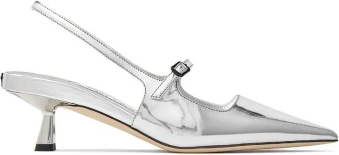Jimmy Choo Zilveren Hoge Hak Sandaal