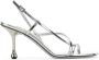 Jimmy Choo Zilveren Leren Etana Sandalen - Thumbnail 1