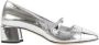 Jimmy Choo Zilveren leren pumps met bandje - Thumbnail 1