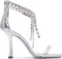 Jimmy Choo Zilveren Leren Sandalen Verhogen Stijl - Thumbnail 1