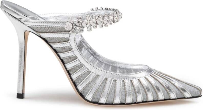 Jimmy Choo Zilveren Pumps met Juweelband