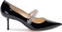 Jimmy Choo Zwarte leren pump met kristallen Black Dames - Thumbnail 4