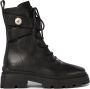 Jimmy Choo Zwarte Laars van Kalfsleer met Dikke Rubberen Zool en Vetersluiting - Thumbnail 1
