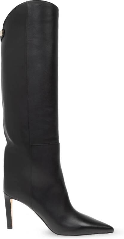 Jimmy Choo Zwarte gladde leren kniehoge laarzen