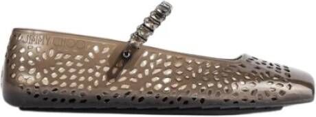 Jimmy Choo Zwarte Jelly ballerina's versierd met kristallen - Foto 2
