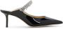 Jimmy Choo Zwarte Lakleren Kristallen Pantoffels Black Dames - Thumbnail 3