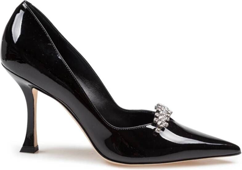 Jimmy Choo Zwarte Lakleren Pumps Met Puntige Neus