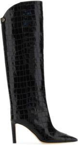 Jimmy Choo Zwarte leren Alizze laarzen 8 5 cm hak Zwart Dames