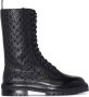 Jimmy Choo Zwarte leren Cora-logo laarzen - Thumbnail 1