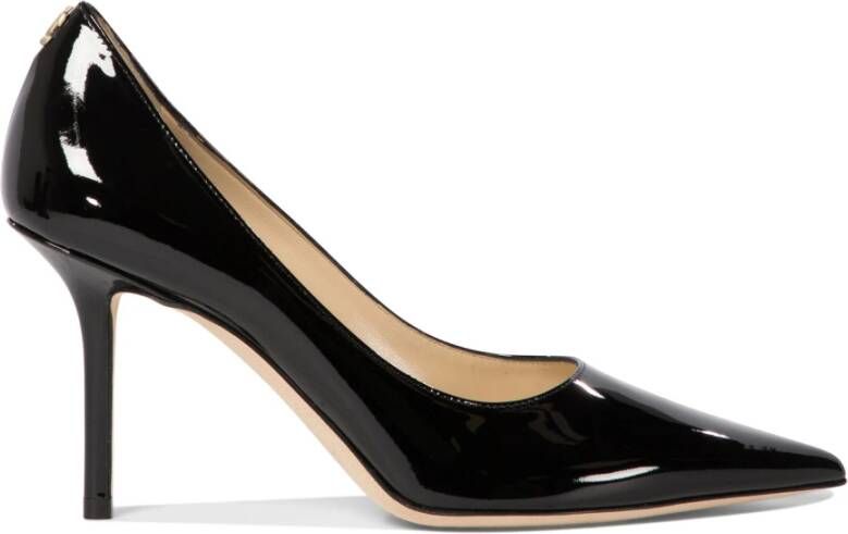 Jimmy Choo Zwarte Leren Hakken Schoenen