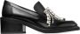 Jimmy Choo Zwarte leren kristal loafer schoenen - Thumbnail 1