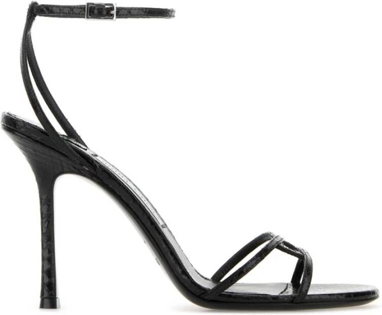 Jimmy Choo Zwarte leren Leo sandalen