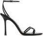 Jimmy Choo Zwarte leren Leo sandalen - Thumbnail 1