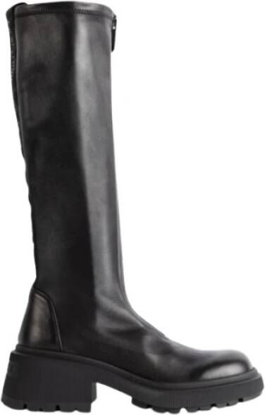 Jimmy Choo Zwarte leren Lune Flat laarzen - Foto 2