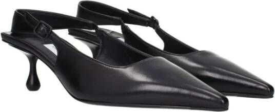 Jimmy Choo Zwarte Leren Platte Sandalen
