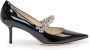 Jimmy Choo Zwarte leren pump met kristallen Black Dames - Thumbnail 1