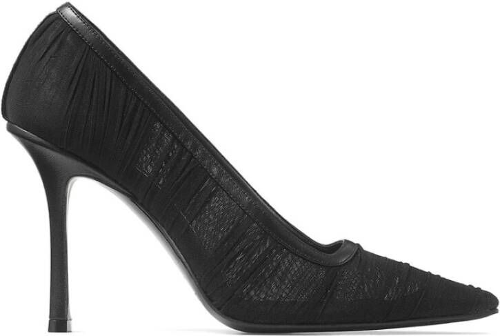 Jimmy Choo Zwarte Leren Stiletto Hak Schoenen