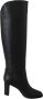 Jimmy Choo Elegante Zwarte Leren Laarzen met Hak Black Dames - Thumbnail 1