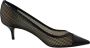 Jimmy Choo Chique puntige pumps in lak en mesh Black Dames - Thumbnail 1