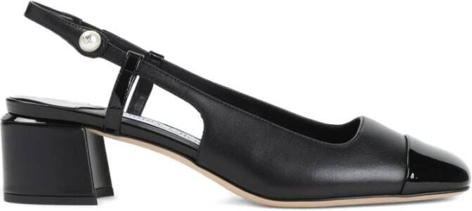 Jimmy Choo Zwarte Parelknoop Slingback Hakken