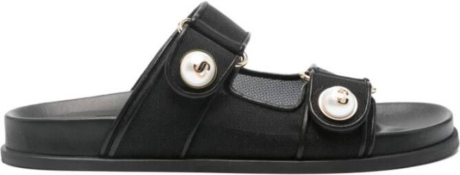 Jimmy Choo Zwarte Patentleren Fayence Sandalen