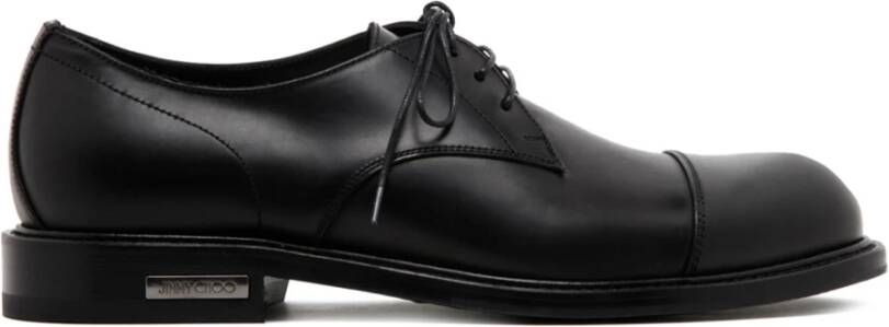 Jimmy Choo Zwarte Platte Derby Schoenen
