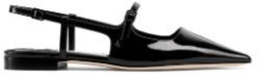 Jimmy Choo Zwarte Platte Sandalen Black Dames