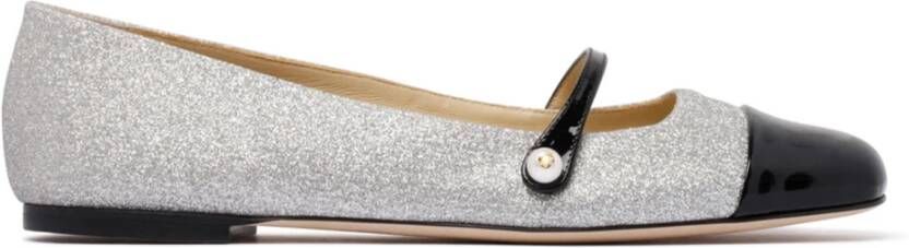 Jimmy Choo Zwarte platte schoenen Elegant stijl Gray Dames