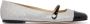 Jimmy Choo Elegante Zwarte Zilveren Ballerina Flats White Dames - Thumbnail 5