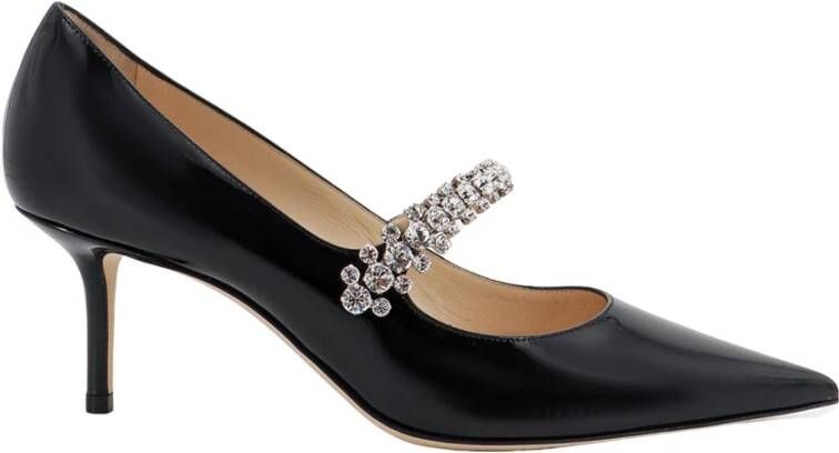 Jimmy Choo Zwarte Pumps met Strassband en Stilettohak Black Dames