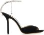 Jimmy Choo Zwarte Suède Sandalen met Verstelbare Enkelband Black Dames - Thumbnail 1
