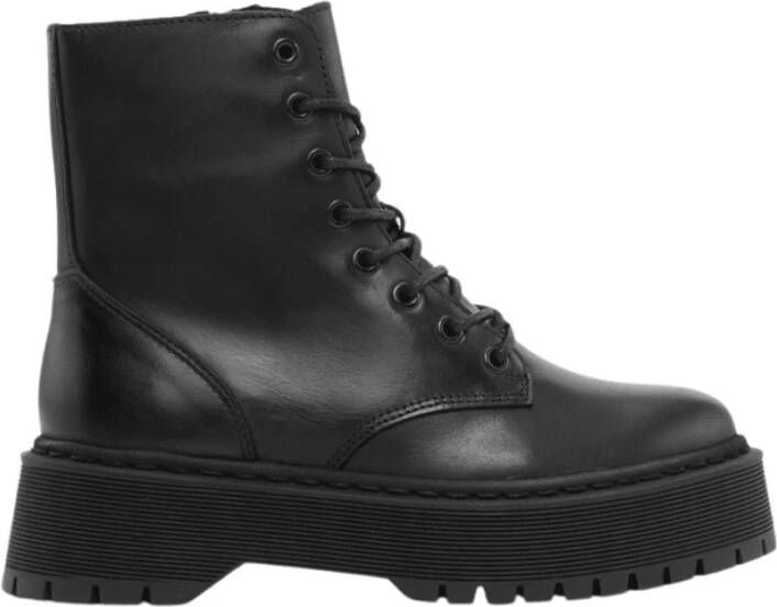 JoDis Chunky Sole Leren Laars Black Dames