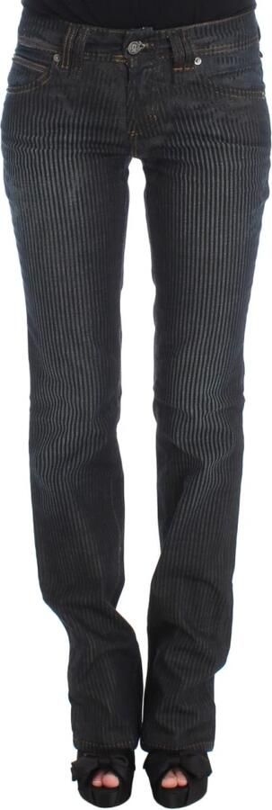 John Galliano Cotton Blend Slim Fit Bootcut Jeans