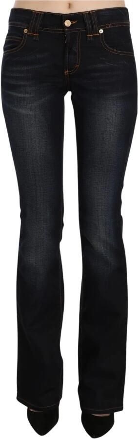 John Galliano Washed Mid Waist Regular Leg Boot Cut Denim Jeans