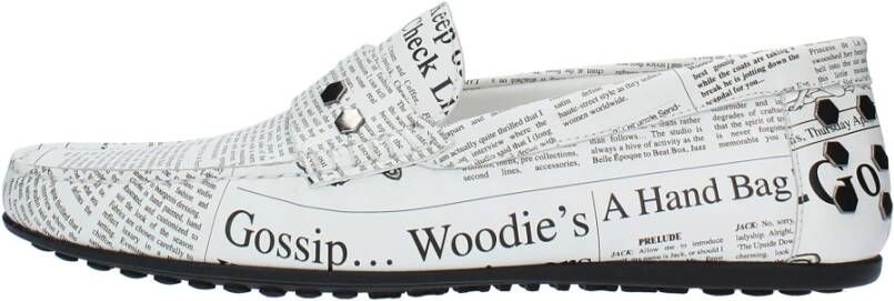 John Galliano Platte schoenen Wit White Heren