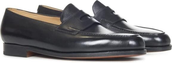 John Lobb Zwarte Loafer Schoenen Elegante Stijl