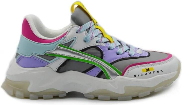 John Richmond Dames Leren Sneakers met 5cm Hak Multicolor Dames